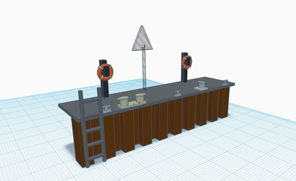 lifeguard stand H0 scale 1-87 3D print model_2