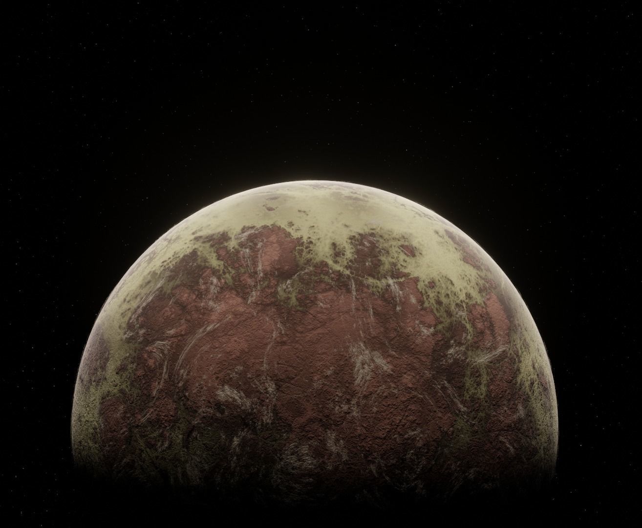 Planet Space Ready to game Low-poly 3D model_1