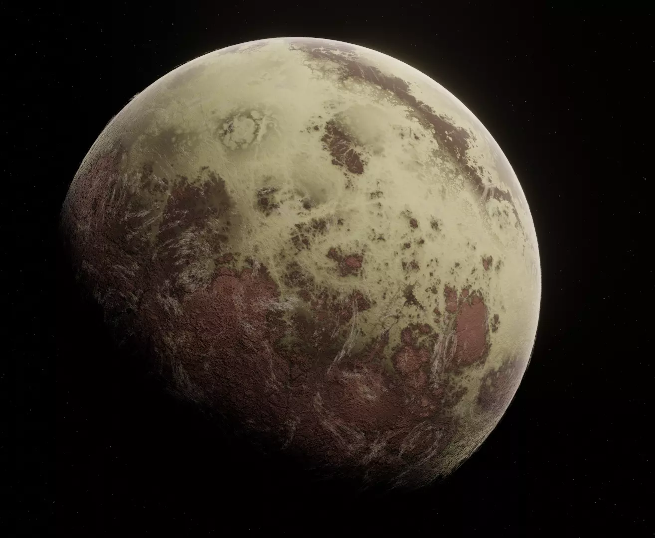 Planet Space Ready to game Low-poly 3D model_0