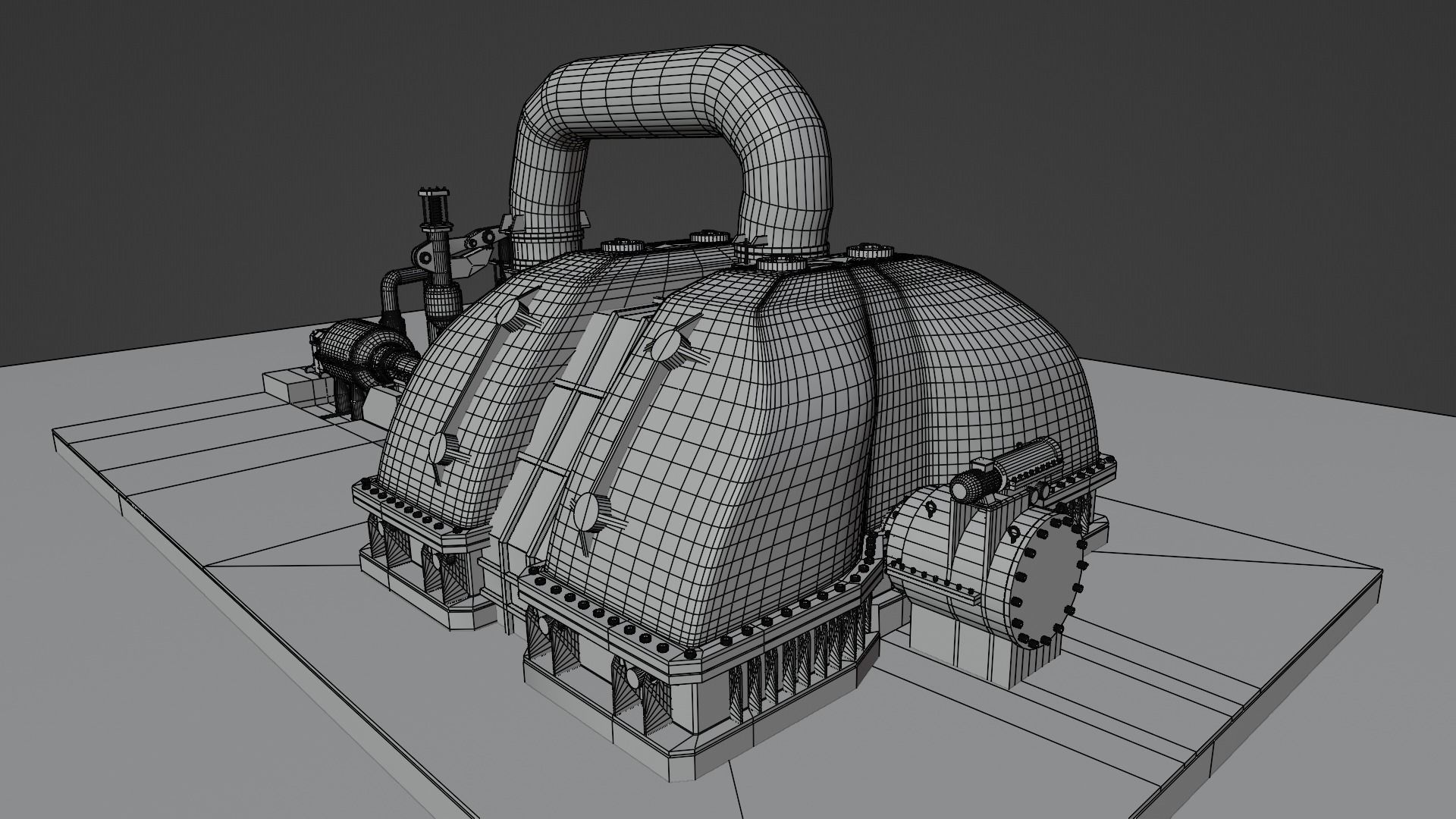 Steam Turbine Generator - Full Detailed 3D model_23
