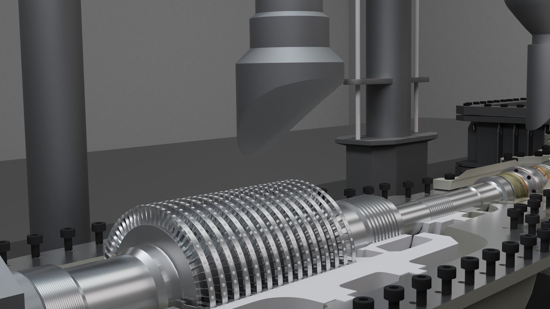 Steam Turbine Generator - Full Detailed 3D model_17