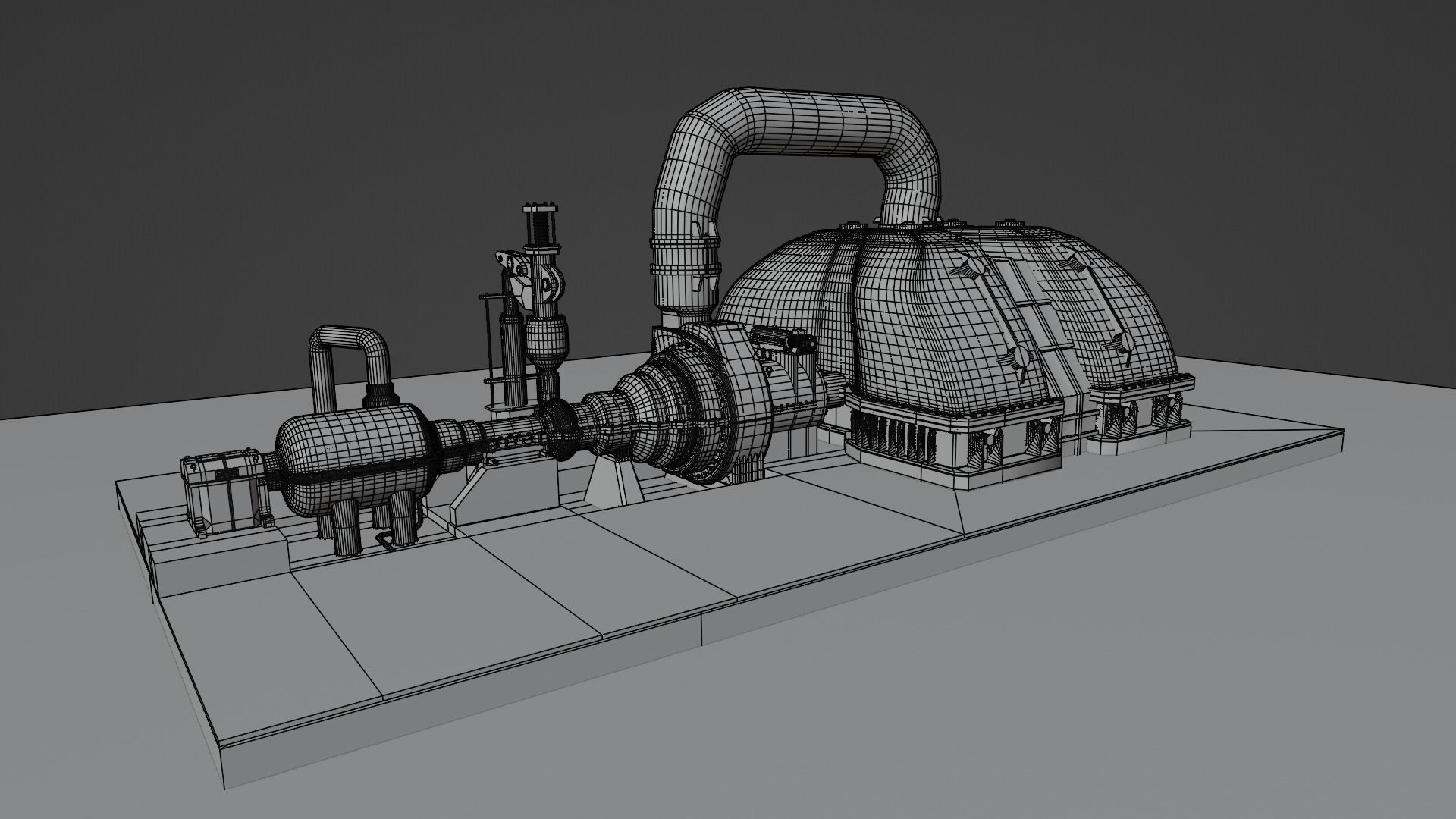 Steam Turbine Generator - Full Detailed 3D model_21