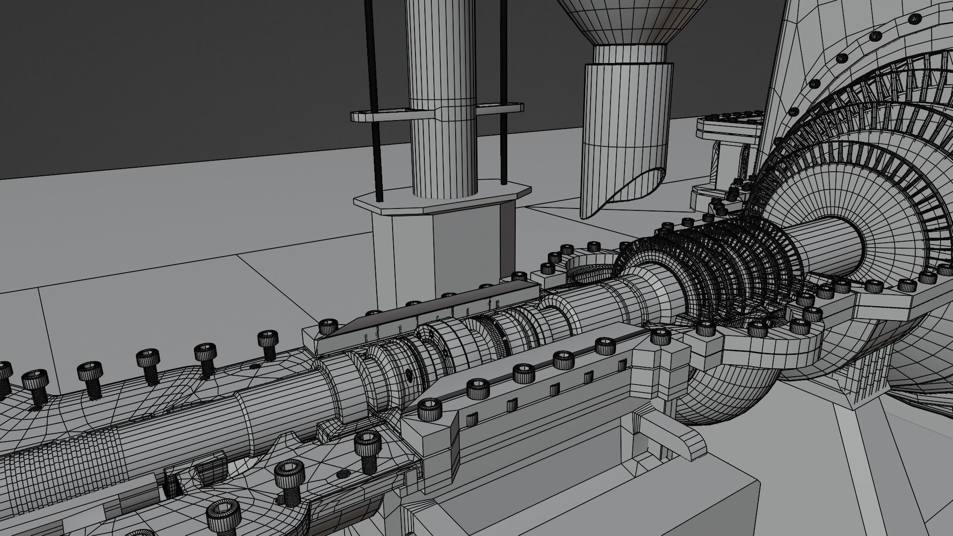 Steam Turbine Generator - Full Detailed 3D model_28