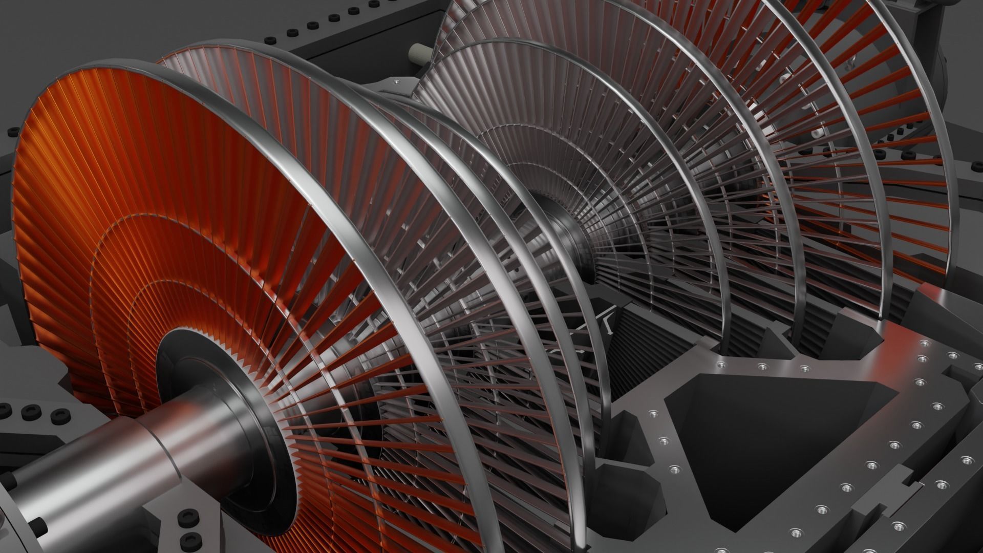 Steam Turbine Generator - Full Detailed 3D model_18