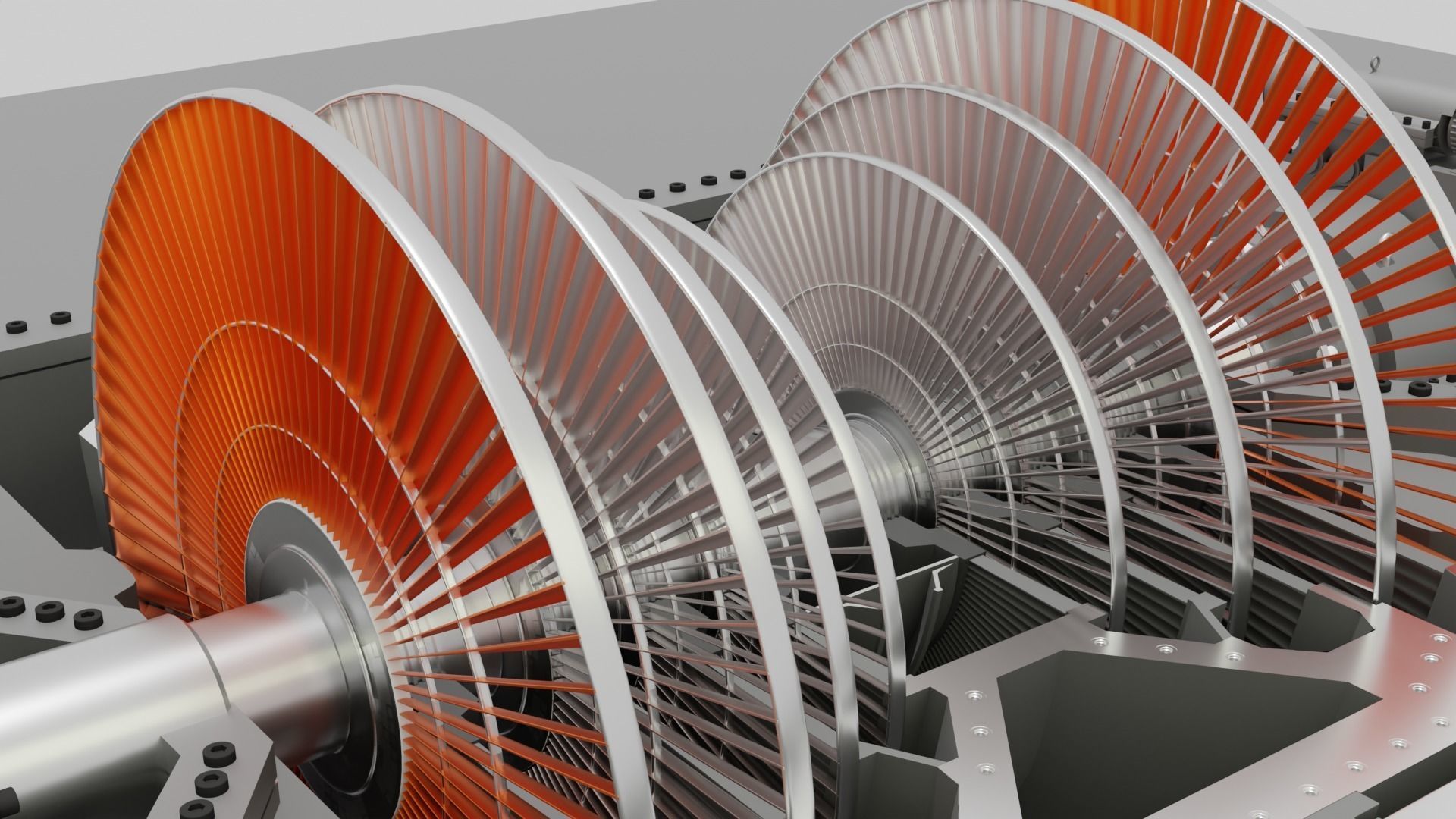 Steam Turbine Generator - Full Detailed 3D model_3