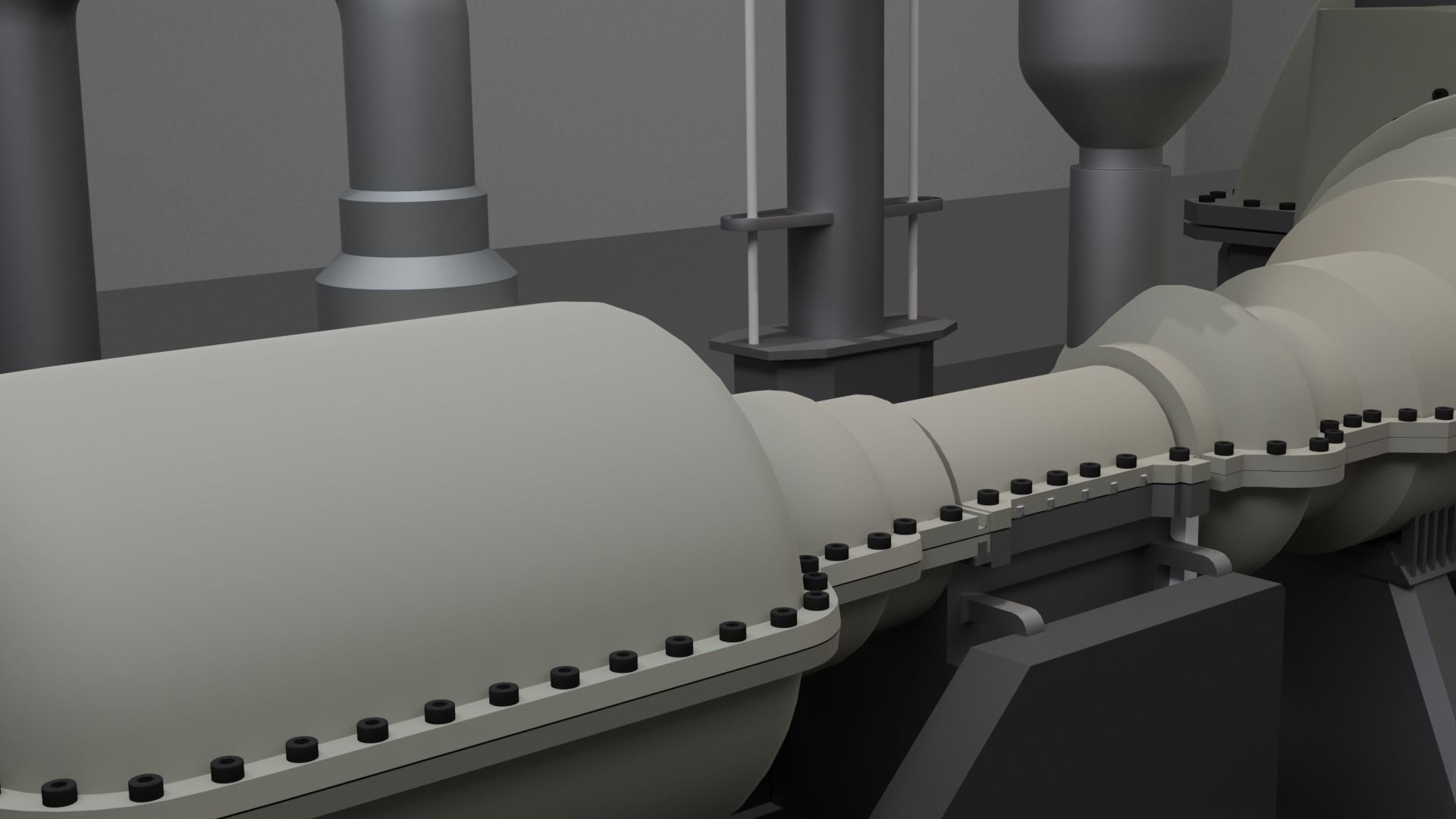 Steam Turbine Generator - Full Detailed 3D model_5