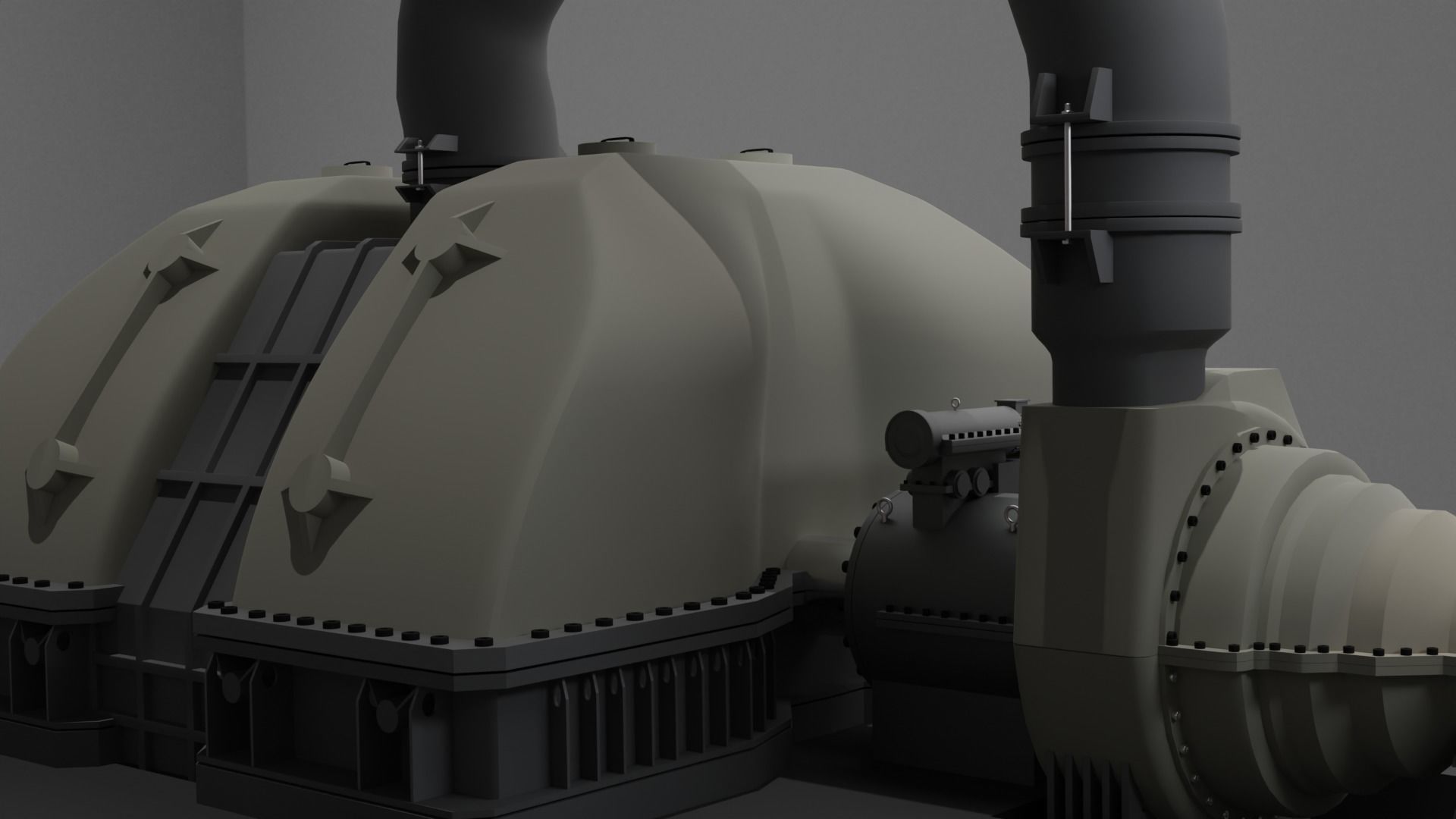 Steam Turbine Generator - Full Detailed 3D model_10
