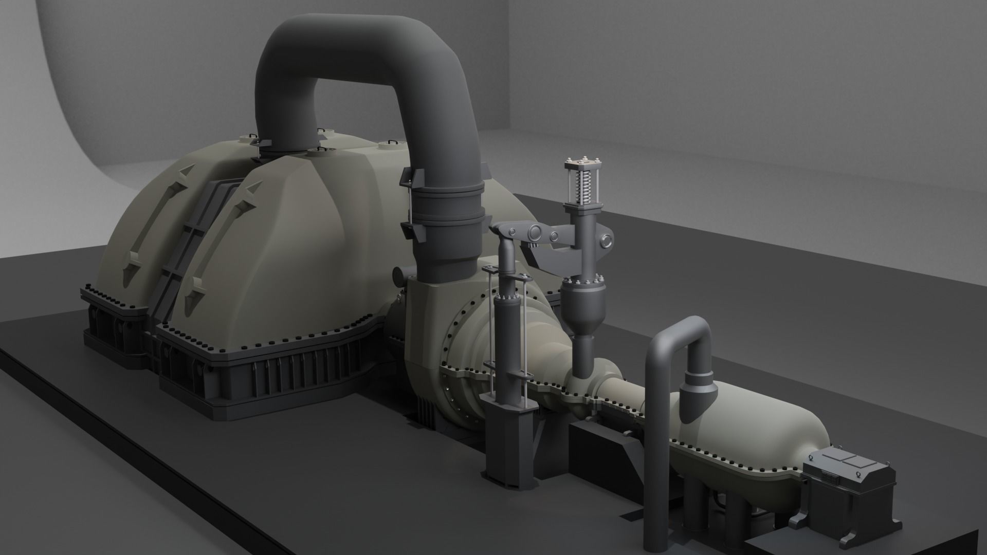 Steam Turbine Generator - Full Detailed 3D model_7