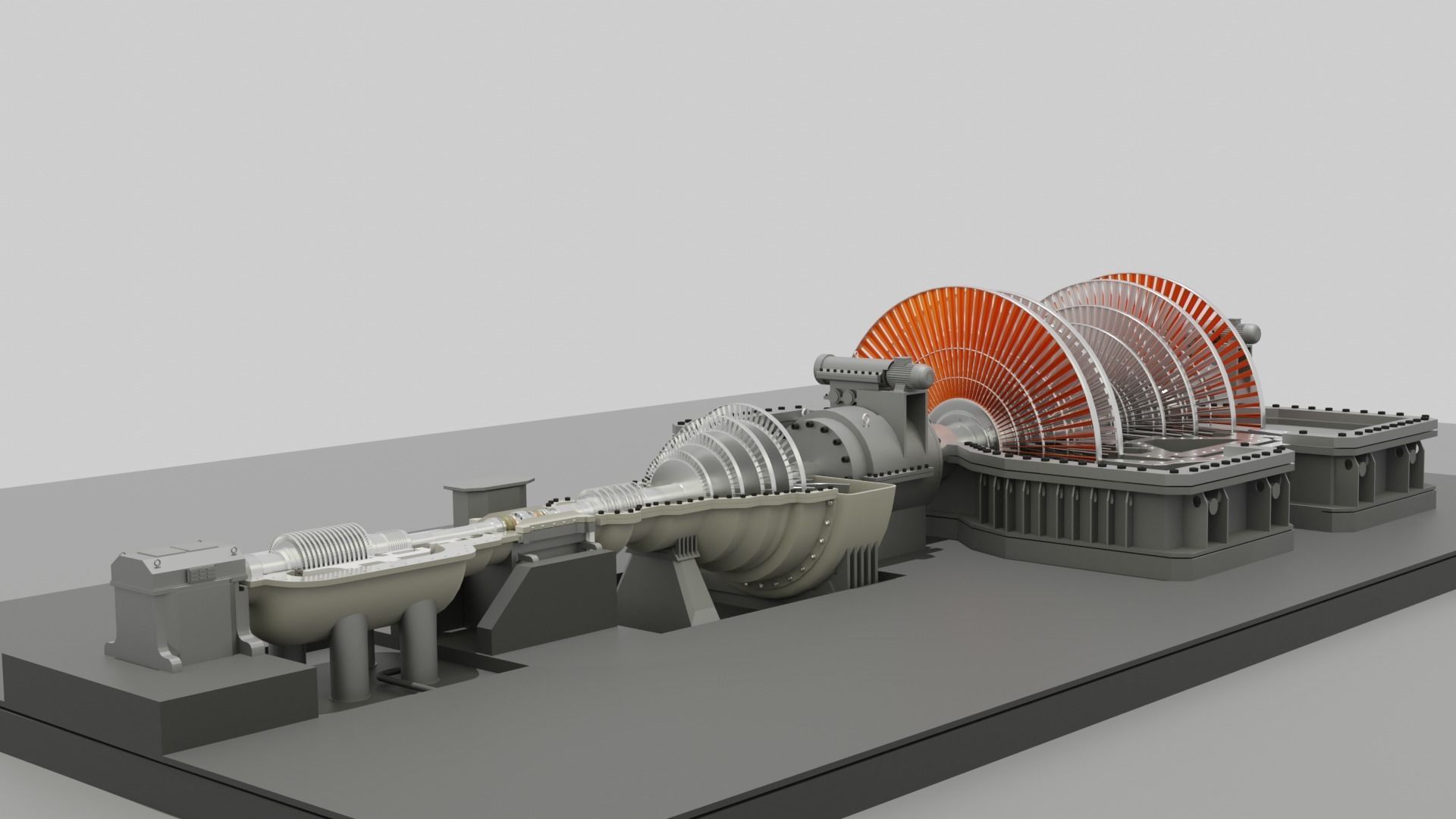 Steam Turbine Generator - Full Detailed 3D model_2