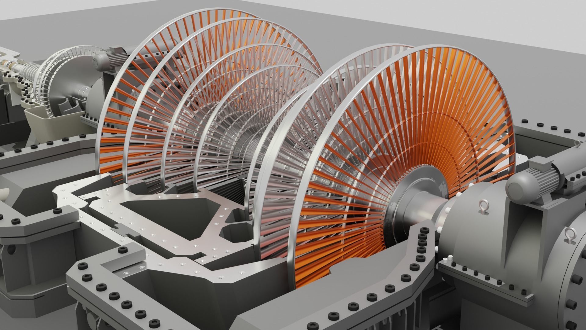 Steam Turbine Generator - Full Detailed 3D model_11