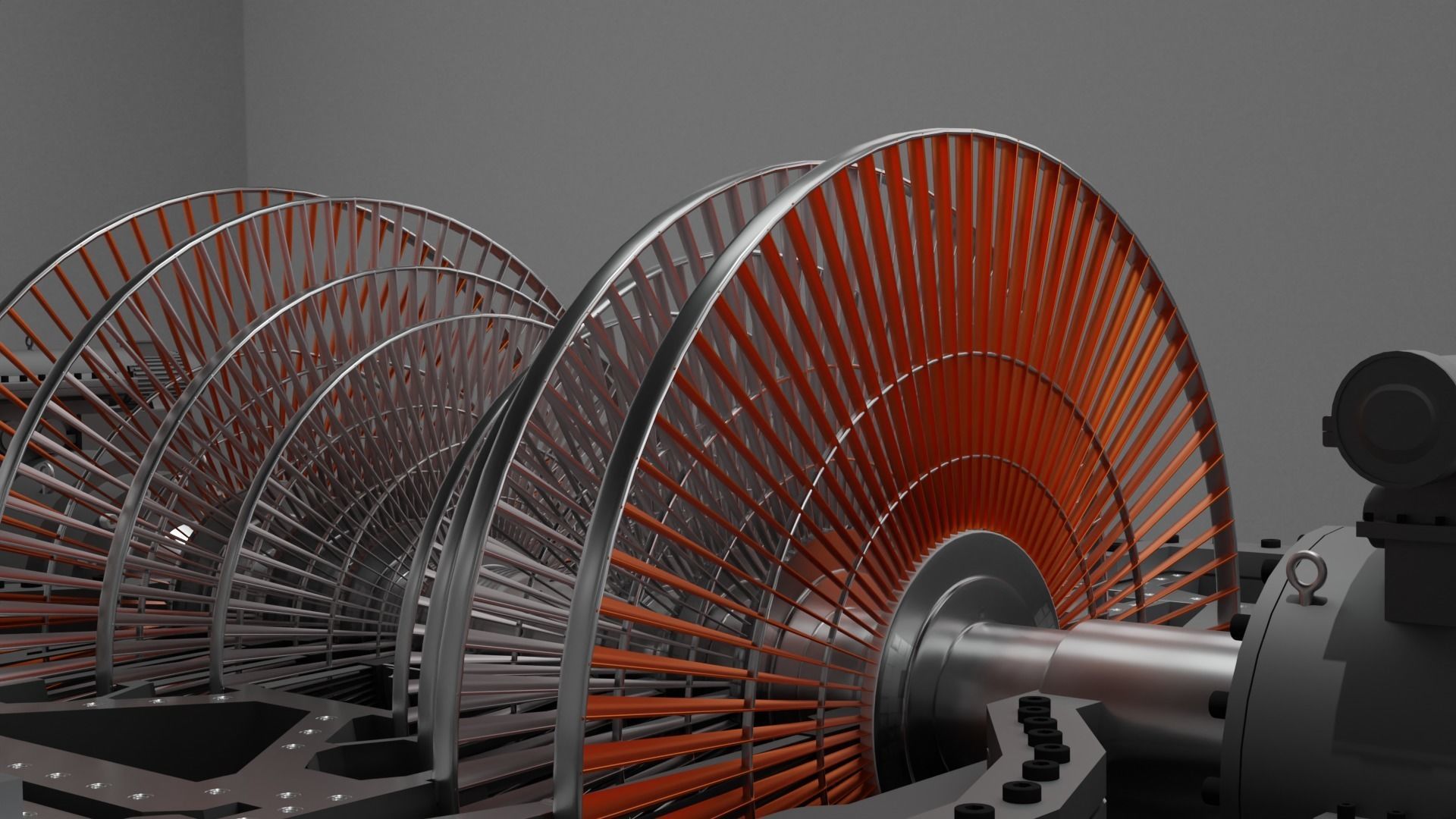 Steam Turbine Generator - Full Detailed 3D model_4