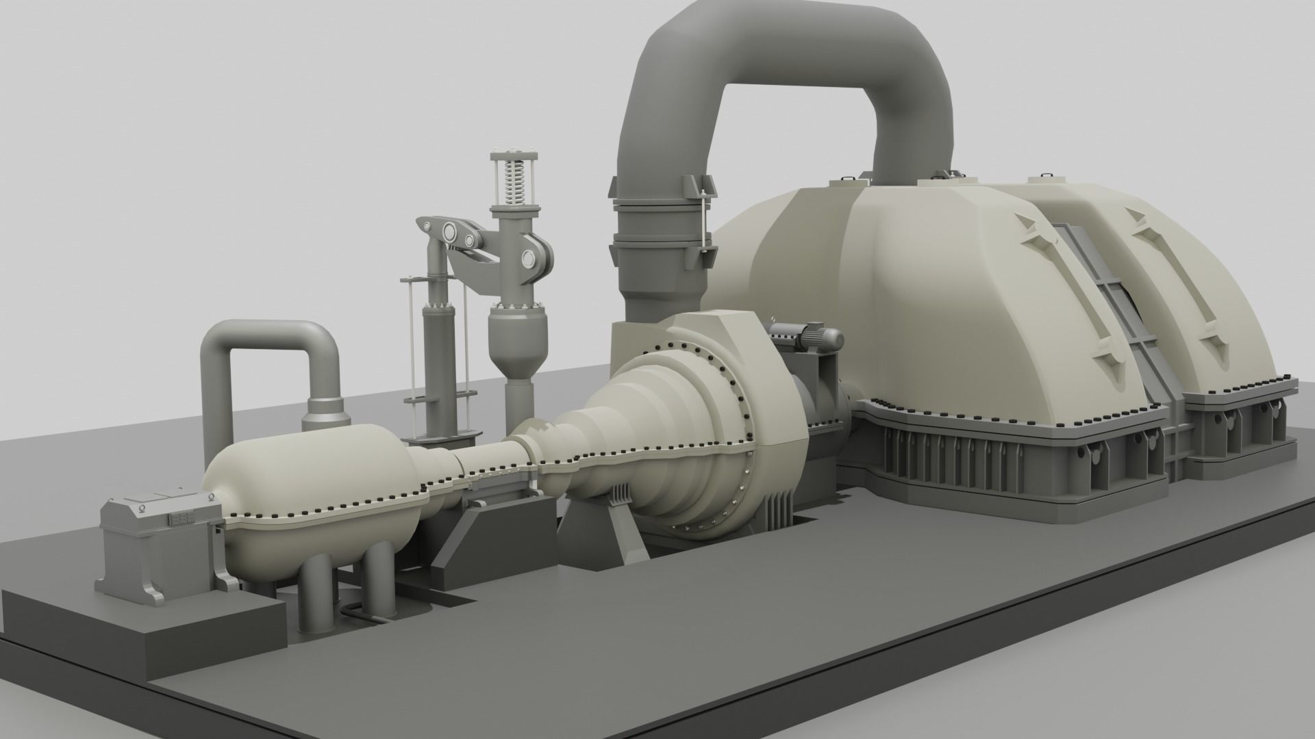 Steam Turbine Generator - Full Detailed 3D model_1