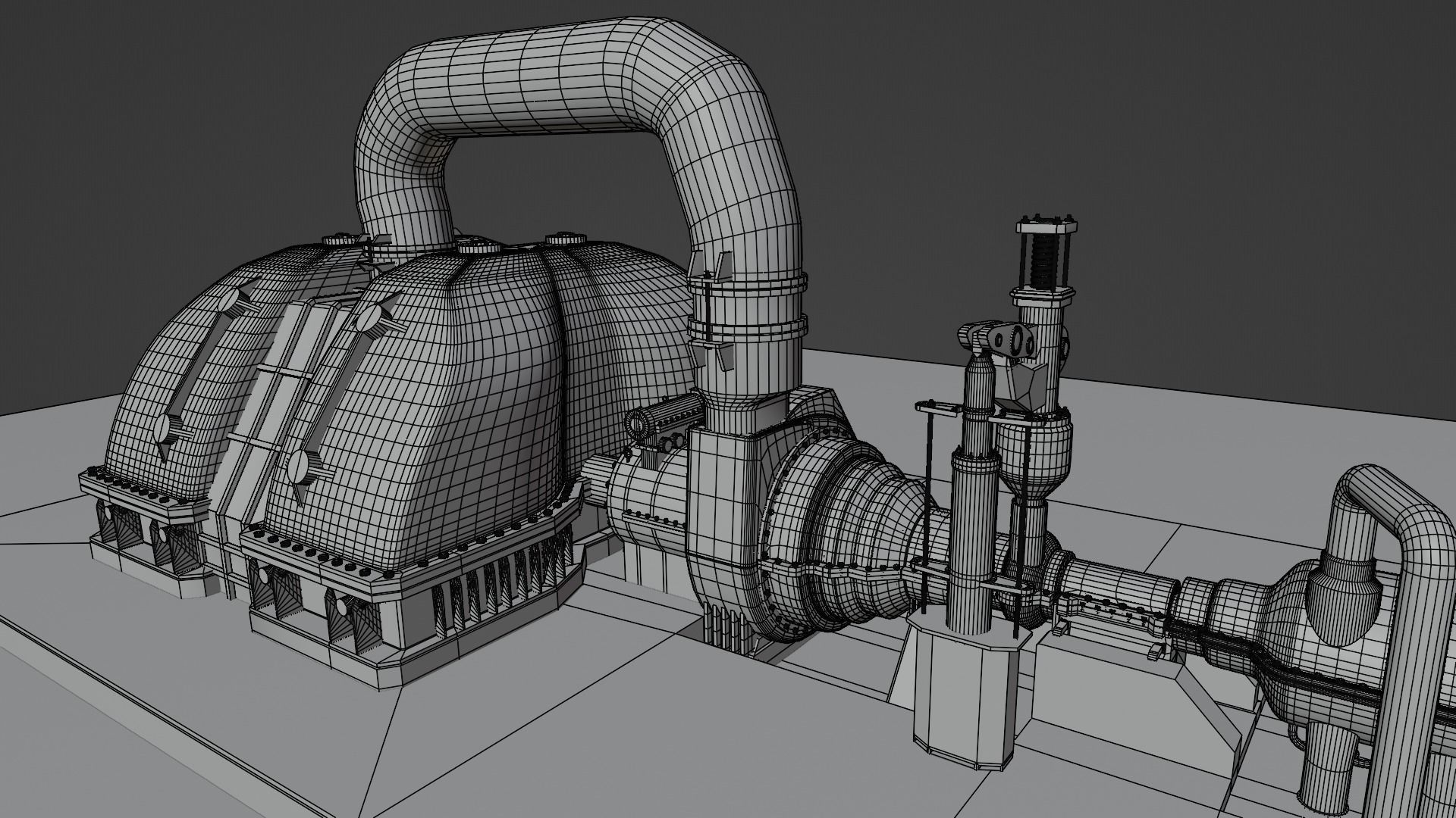 Steam Turbine Generator - Full Detailed 3D model_26