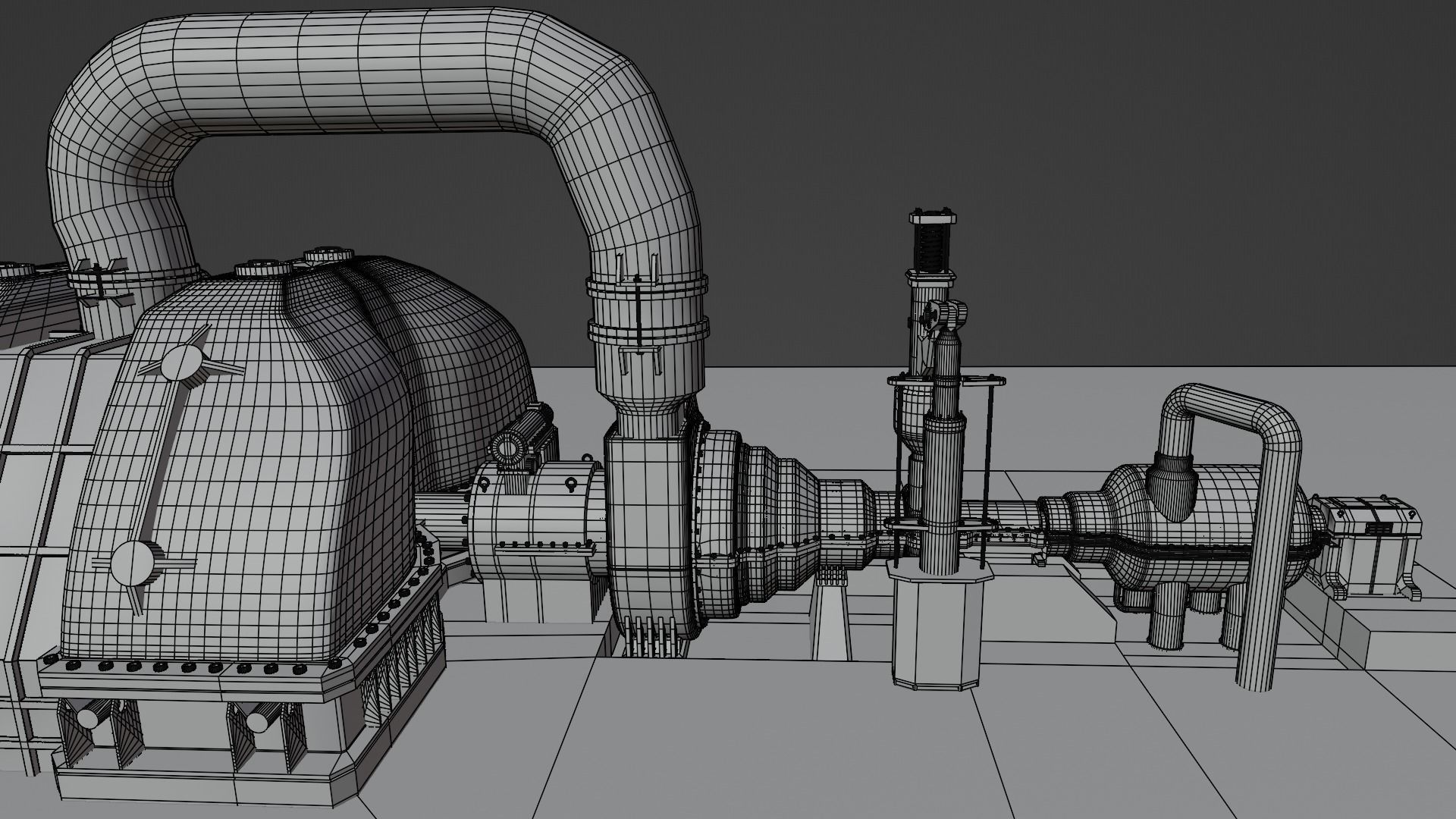 Steam Turbine Generator - Full Detailed 3D model_25