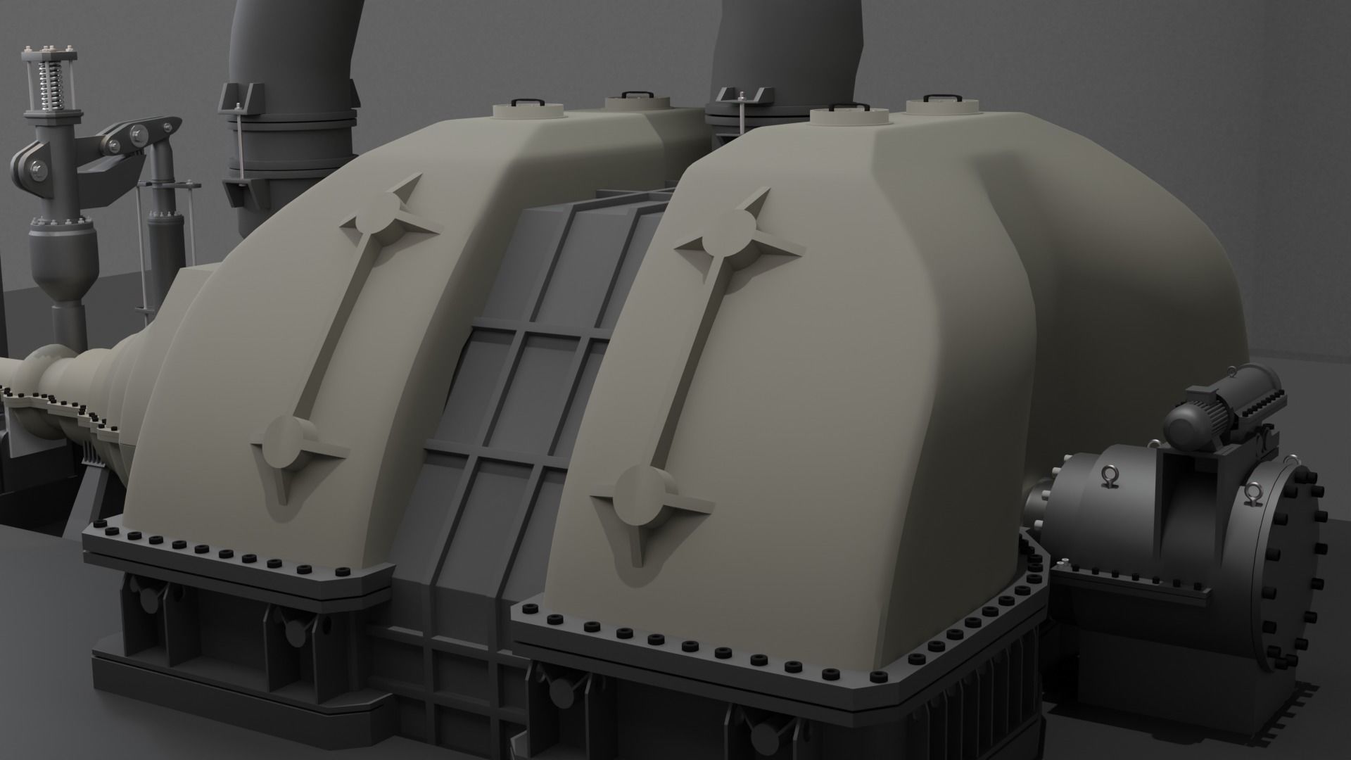 Steam Turbine Generator - Full Detailed 3D model_13