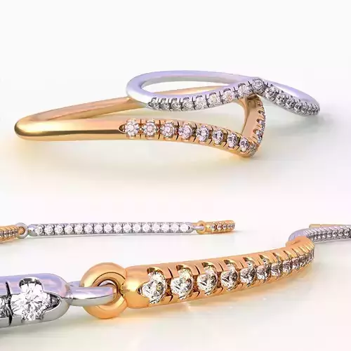 Jewelery ring and earring 3D Model Collection