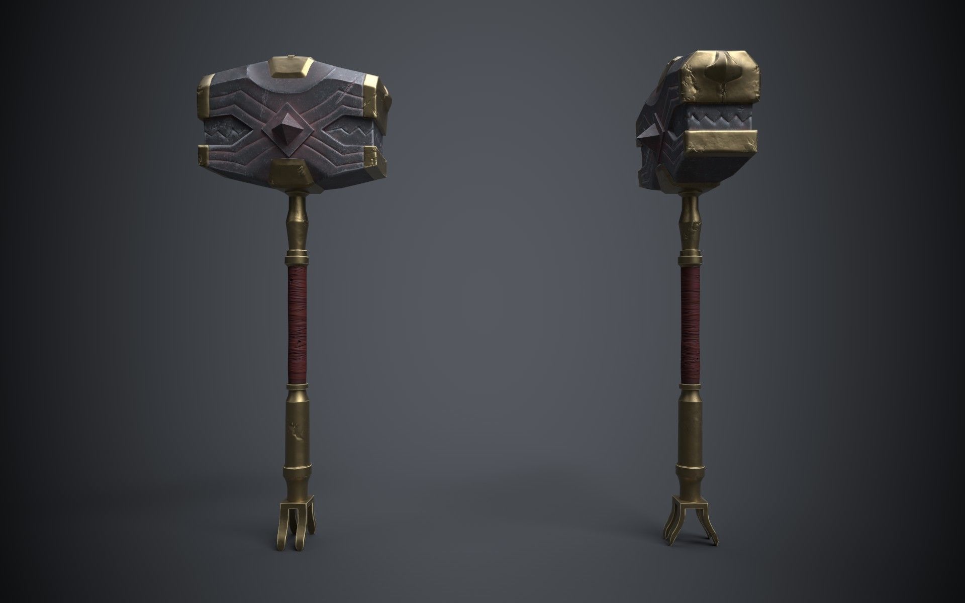 Legion armored knight Low-poly 3D model_1