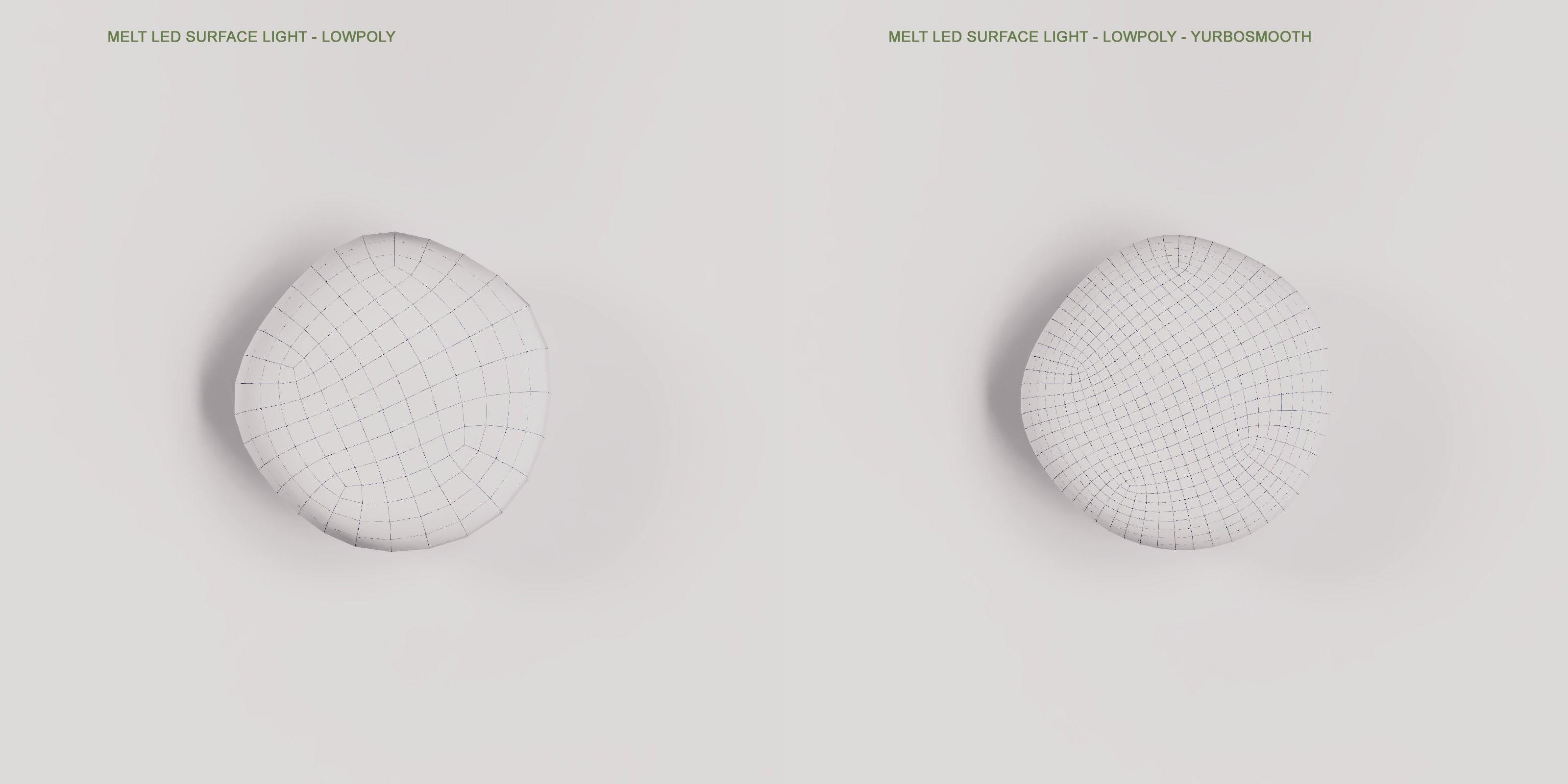 TOM DIXON MELT LED SURFACE LIGHT - Hight Poly and lowPoly Low-poly 3D model_21