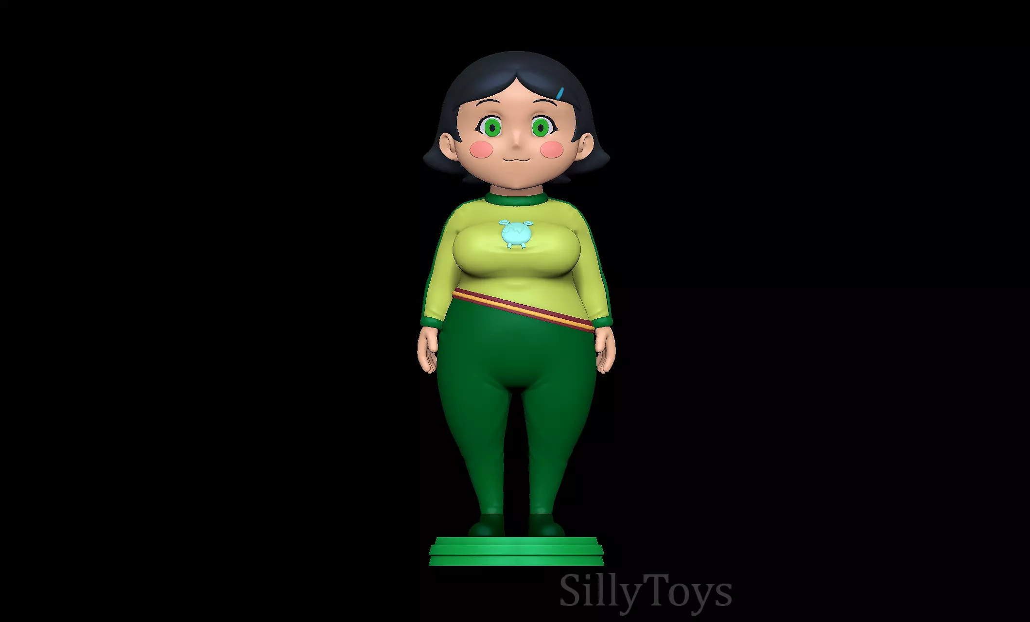 Ueshita Kamado with yolkian outfit 3D print model_0