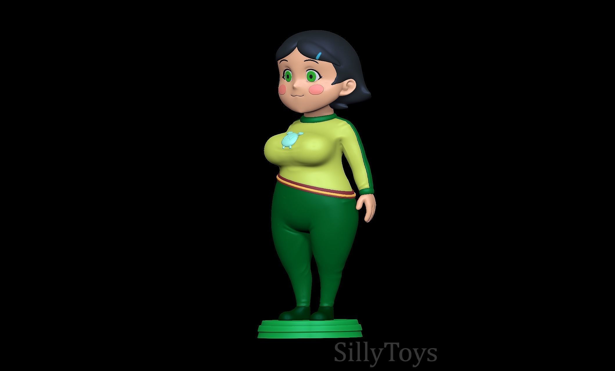 Ueshita Kamado with yolkian outfit 3D print model_1