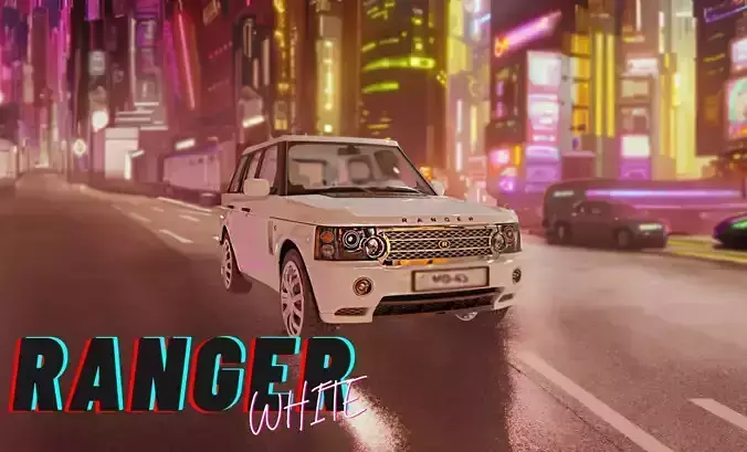 Ranger Car White 3D model