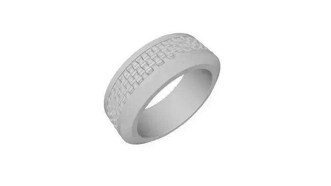 Men Eternity Band with Texture Design