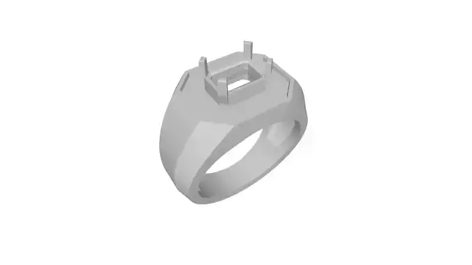 Men Ring with Diamond and color Stone Size 6 USA