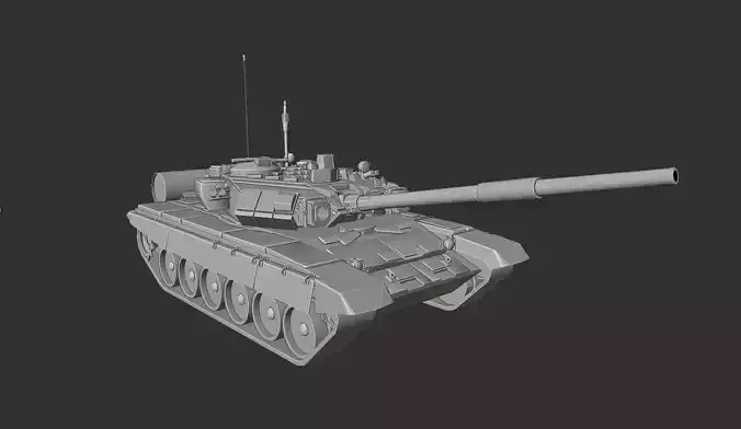 T90 Tank Free low-poly 3D model