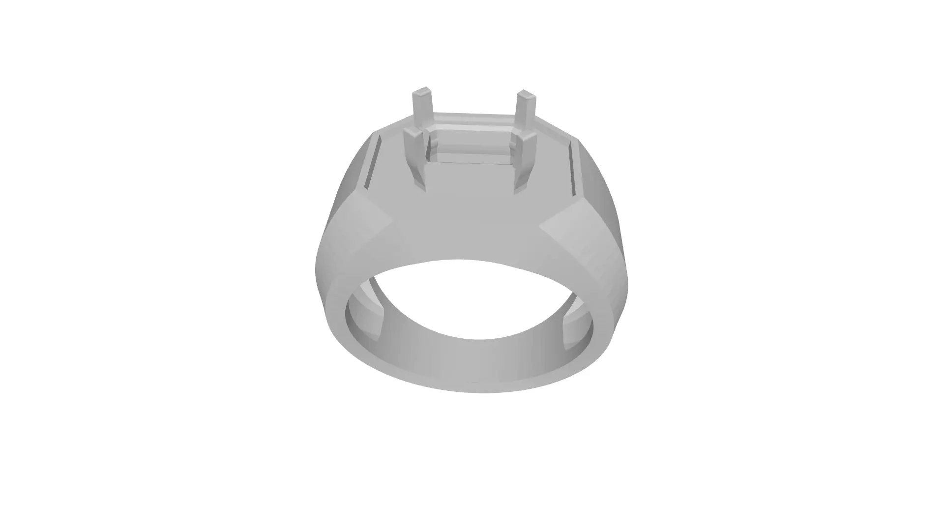 Men Ring with Diamond and color Stone Size 10 USA  3D print model_0