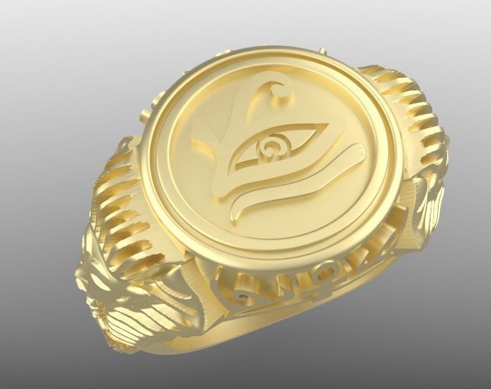 anillo ojo de horus 3D print model_2