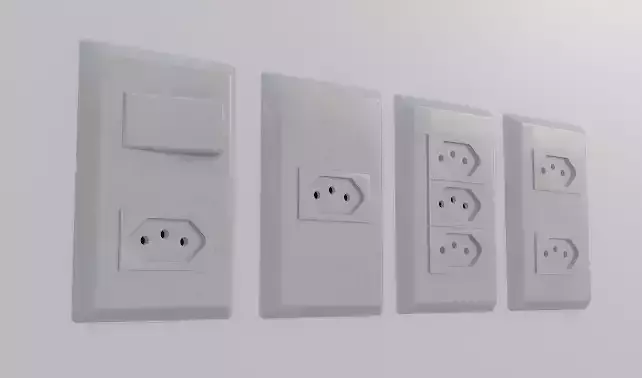 3D Sockets 4-Pack - Game Asset for mobile with PBR textures