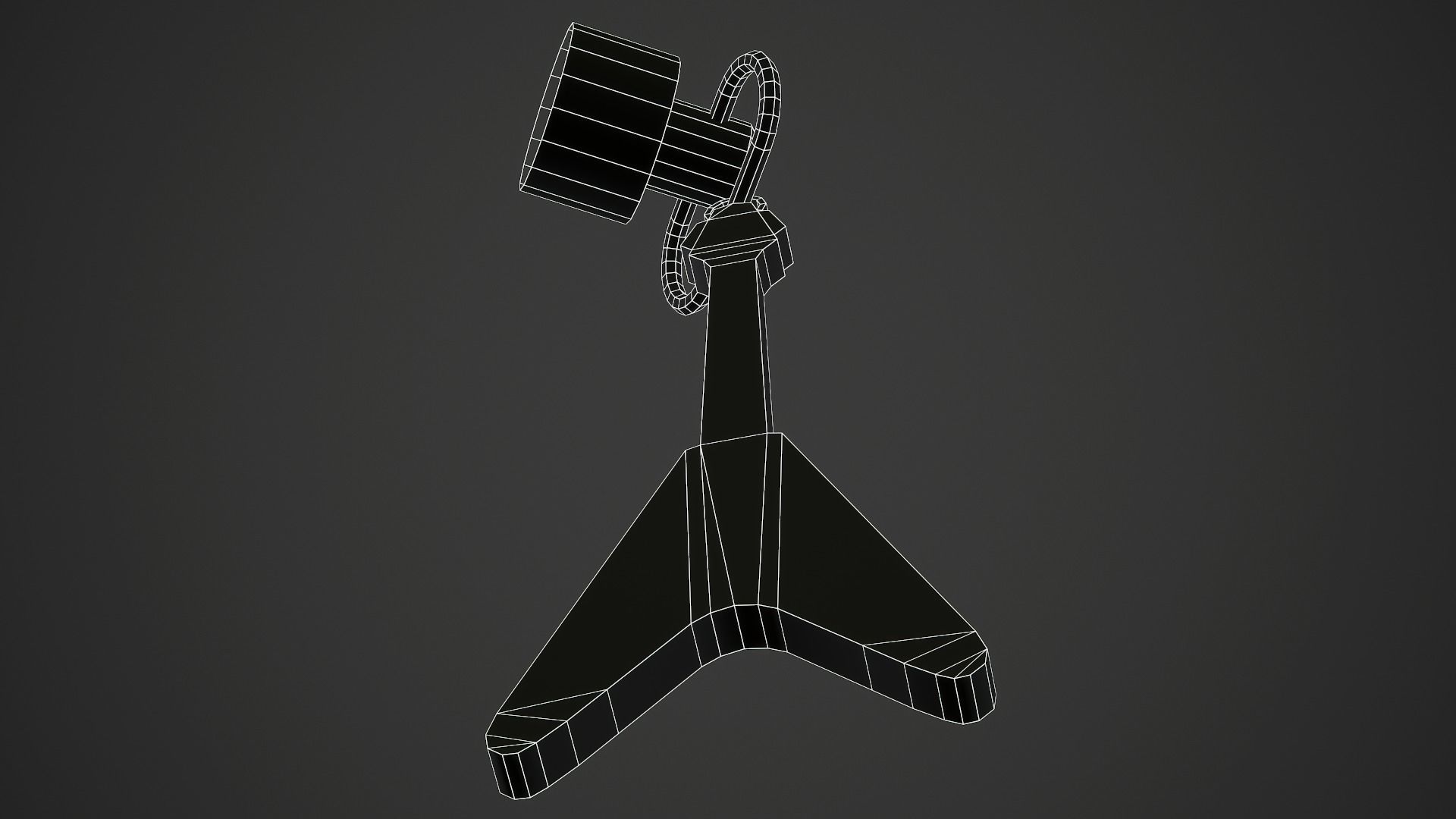 Electric Guitar Weapon Charm - Low Poly Game Ready Low-poly 3D model_13