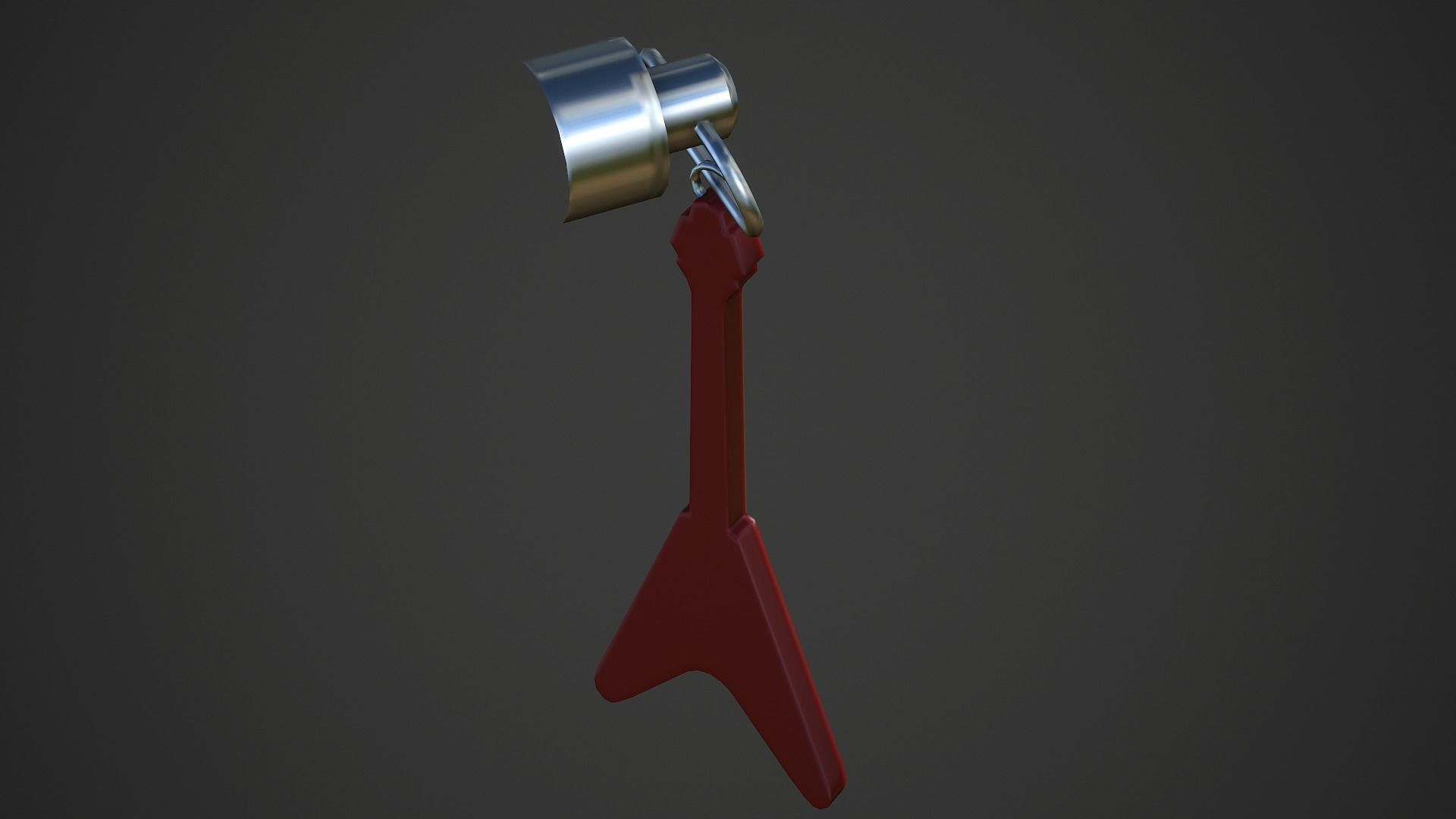 Electric Guitar Weapon Charm - Low Poly Game Ready Low-poly 3D model_7