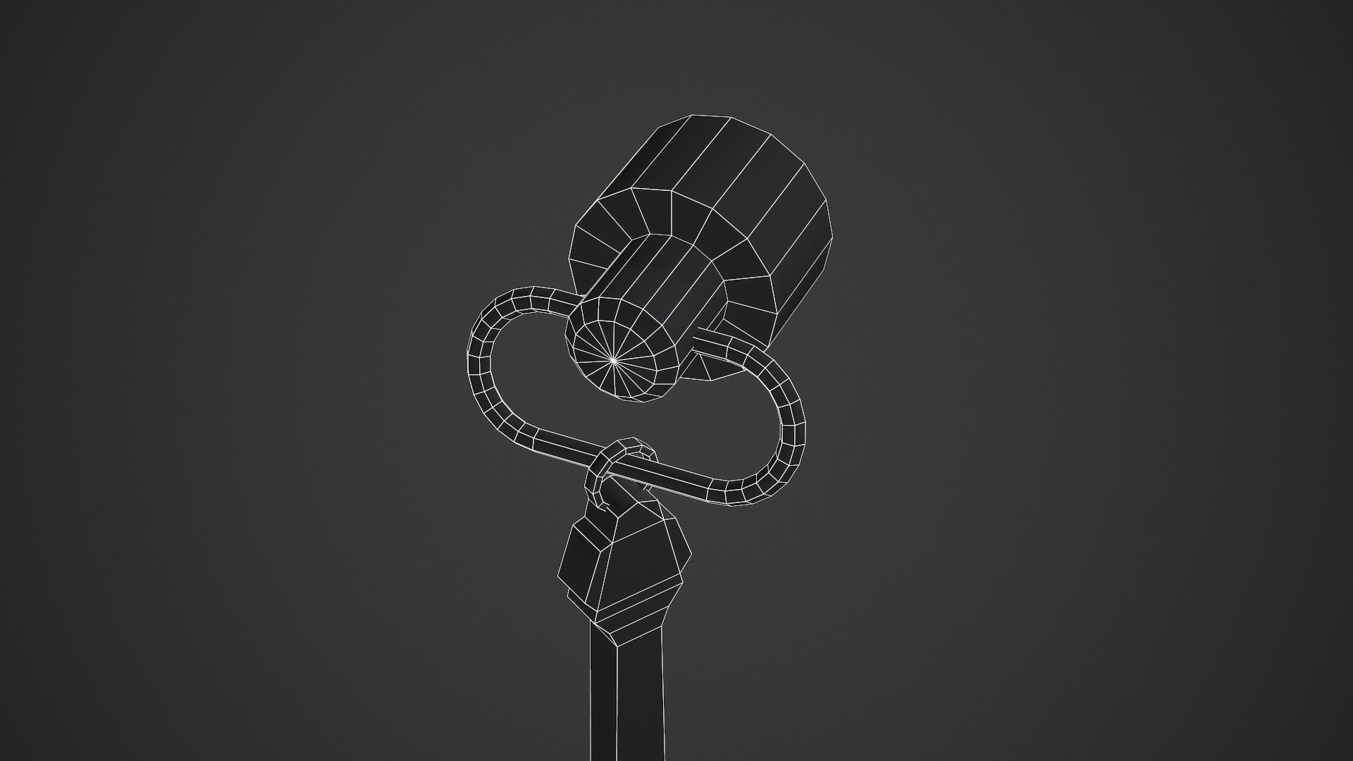 Electric Guitar Weapon Charm - Low Poly Game Ready Low-poly 3D model_12