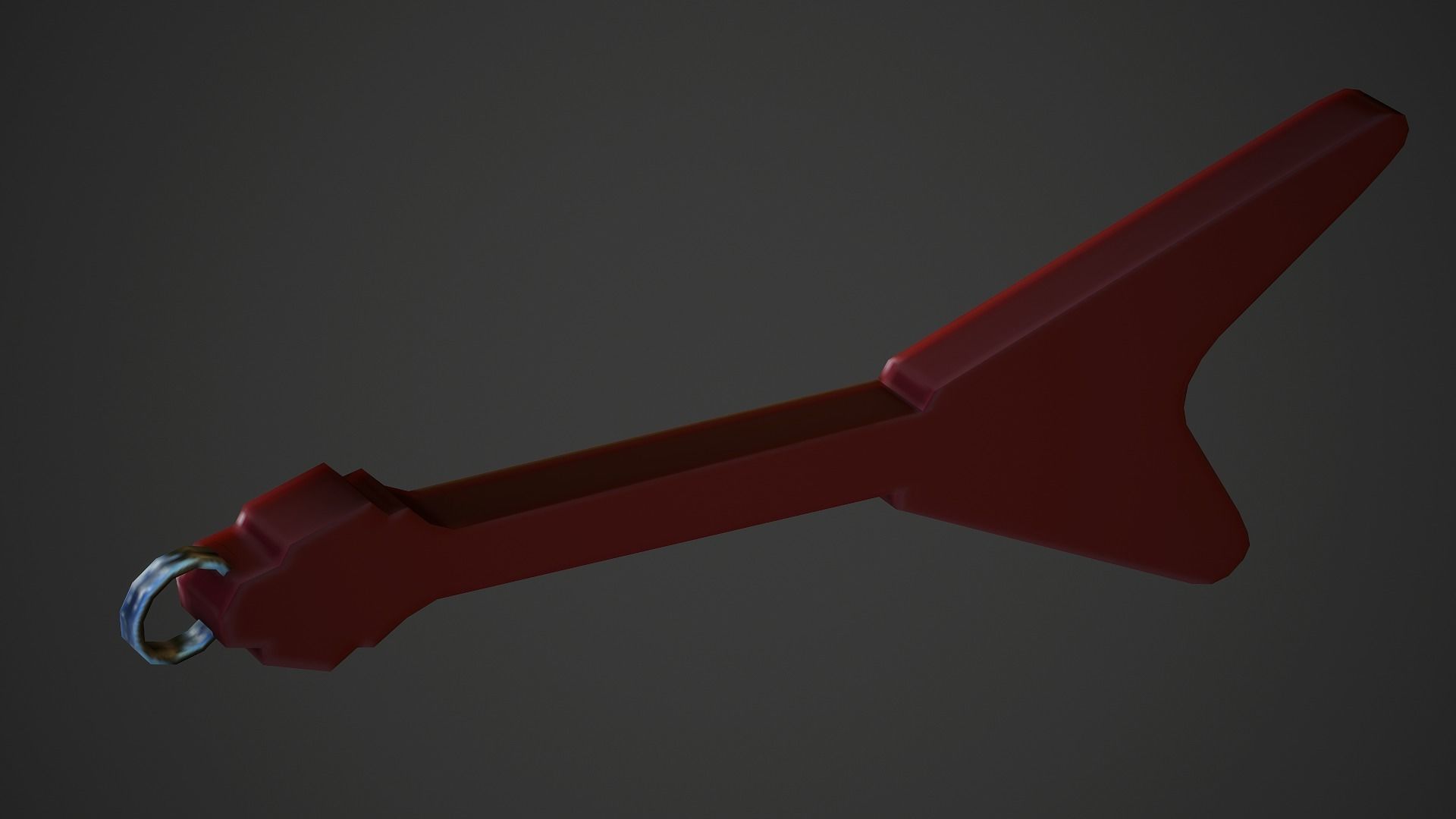 Electric Guitar Weapon Charm - Low Poly Game Ready Low-poly 3D model_10