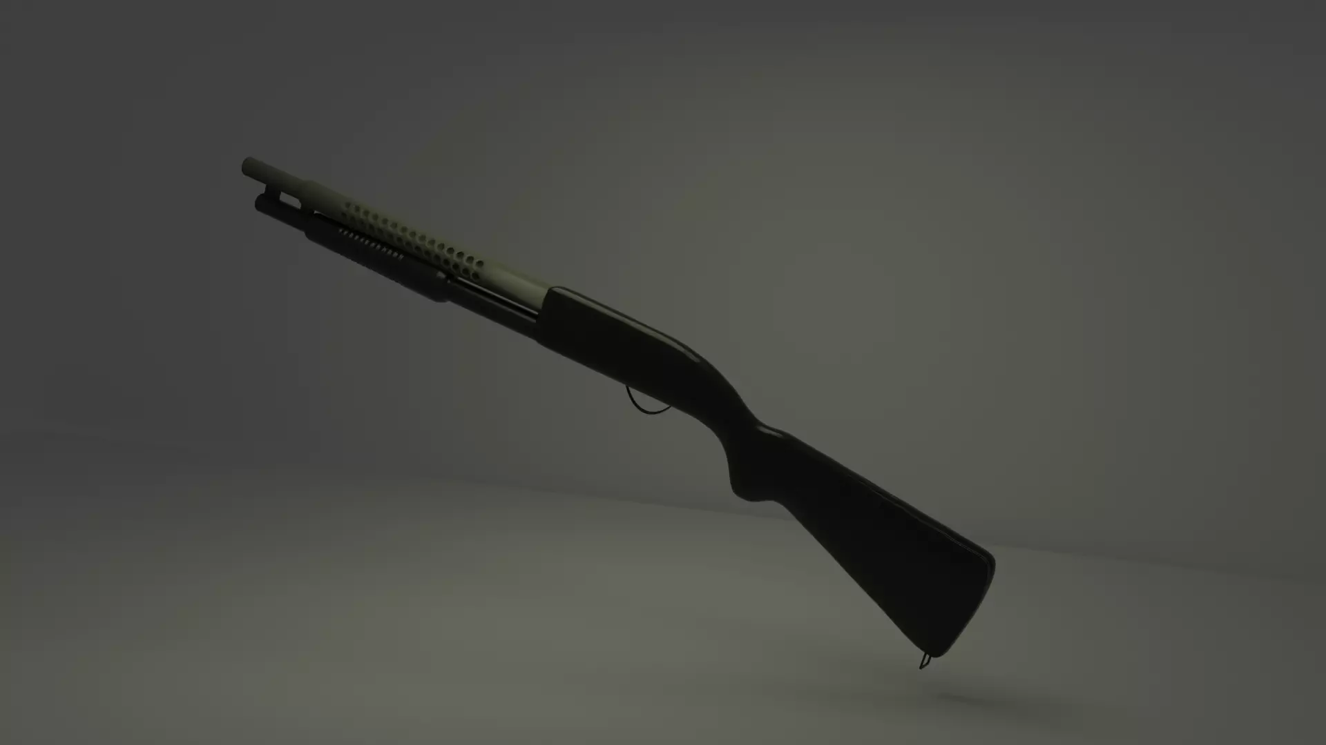 Shotgun Low-poly 3D model
