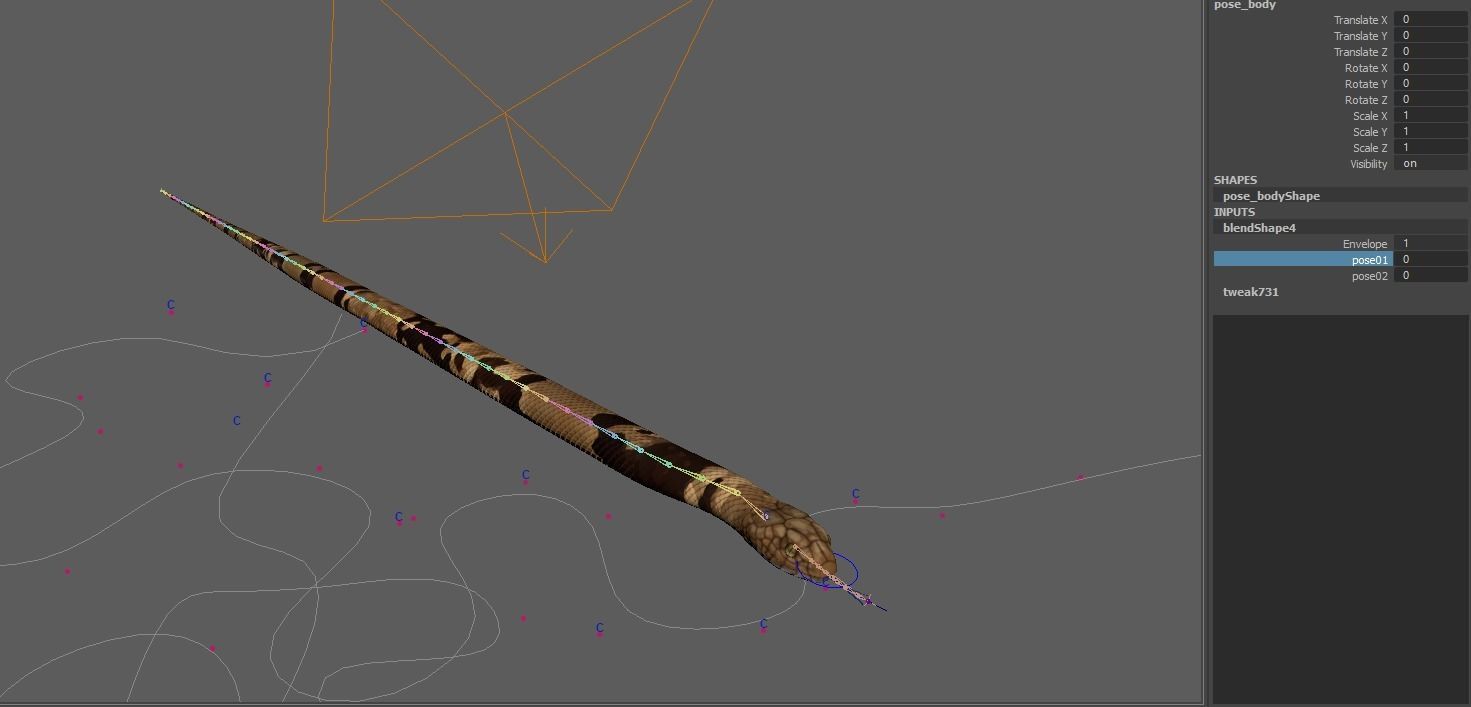 Snake -  Brown 3D model_4