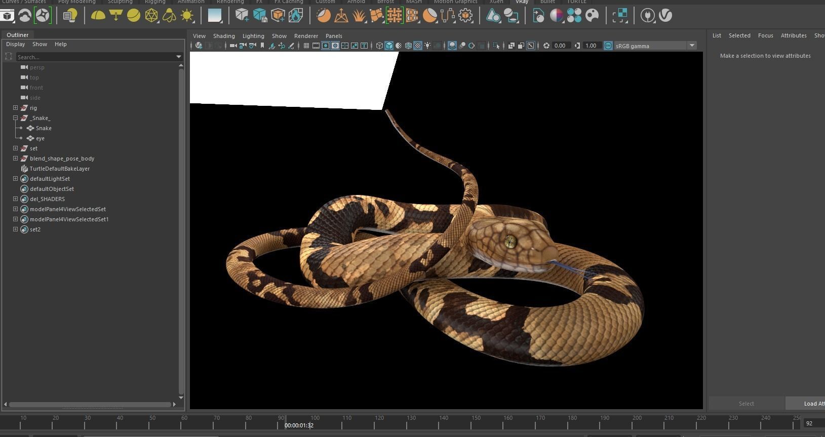 Snake -  Brown 3D model_2