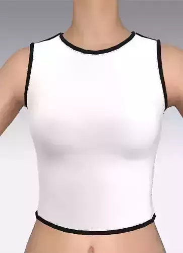 slim fit blouse basic white color piping black