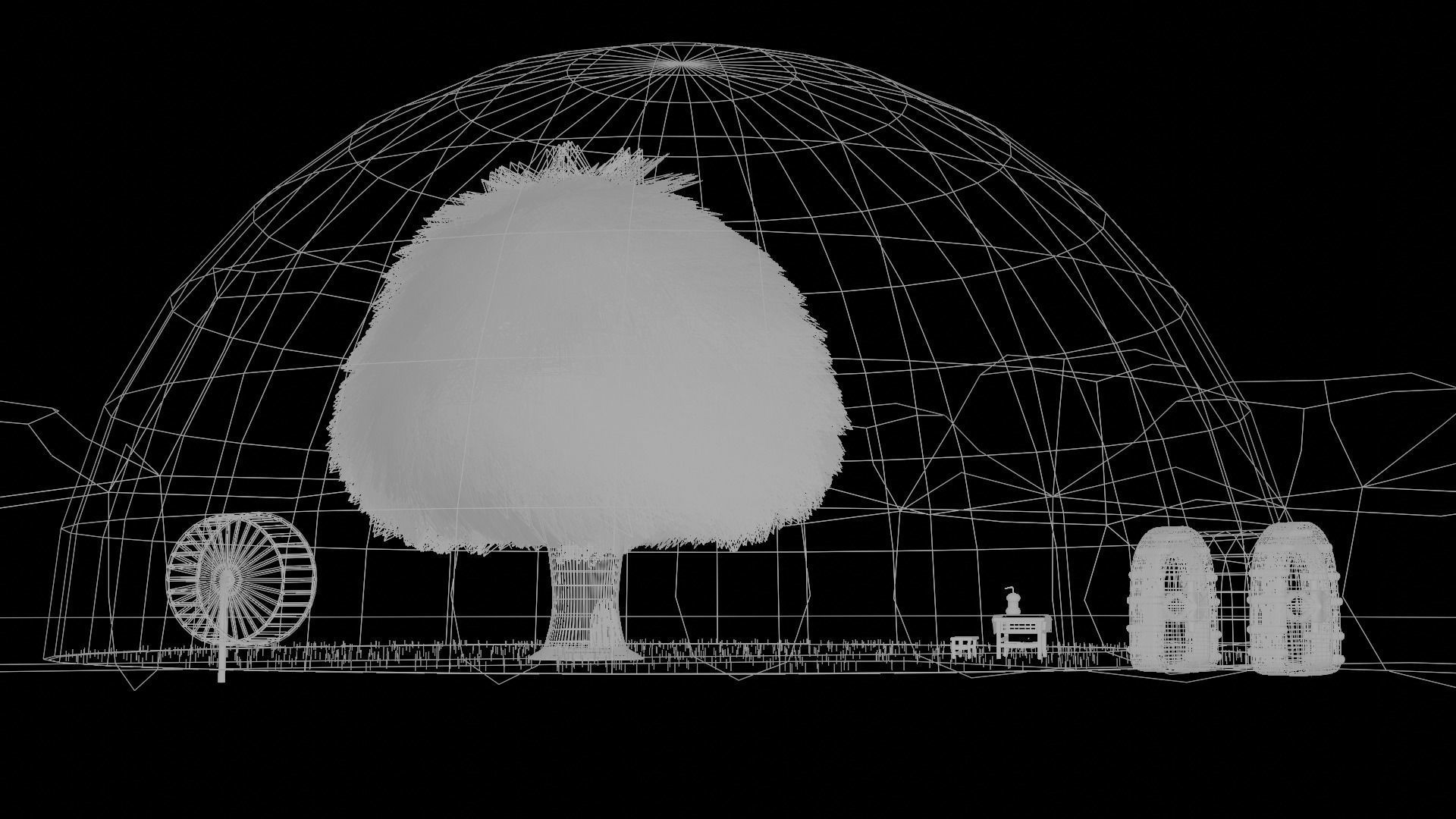 Sandy Cheeks Home treedome 3D model_2