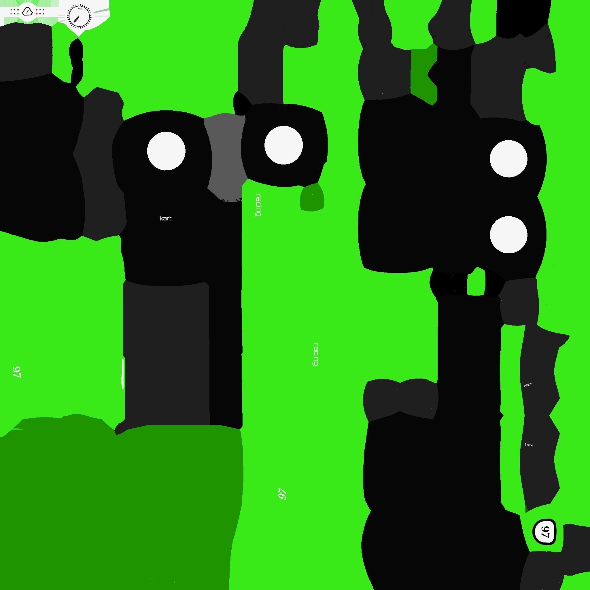 Cartoon Kart H03 Green - Vehicle Racing Design Low-poly 3D model_23