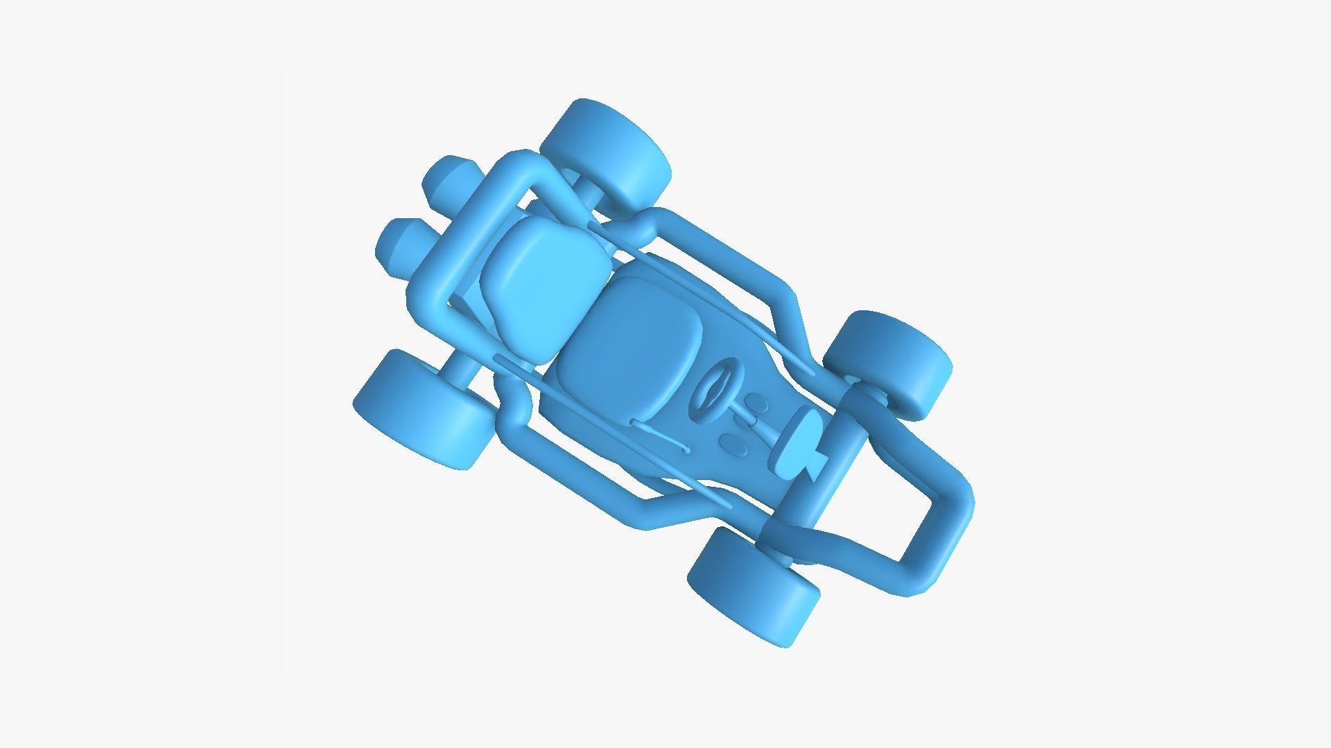 Cartoon Kart H04 Purple - Vehicle Racing Design Low-poly 3D model_13