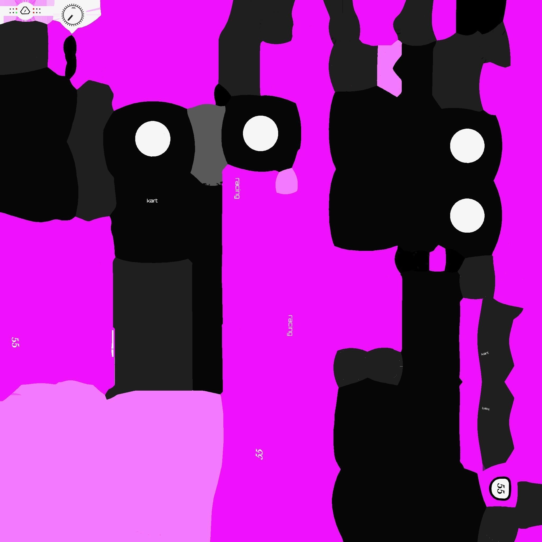 Cartoon Kart H05 Pink - Vehicle Racing Design Low-poly 3D model_23