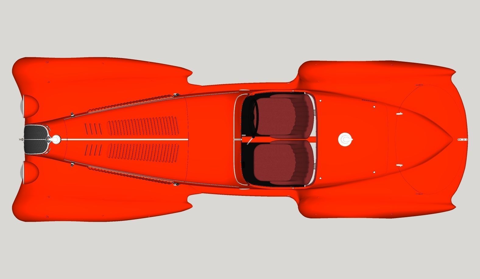 Alfa Romeo 8c 2900 Mille Miglia Roadster High Poly and Low Poly 3D model_25