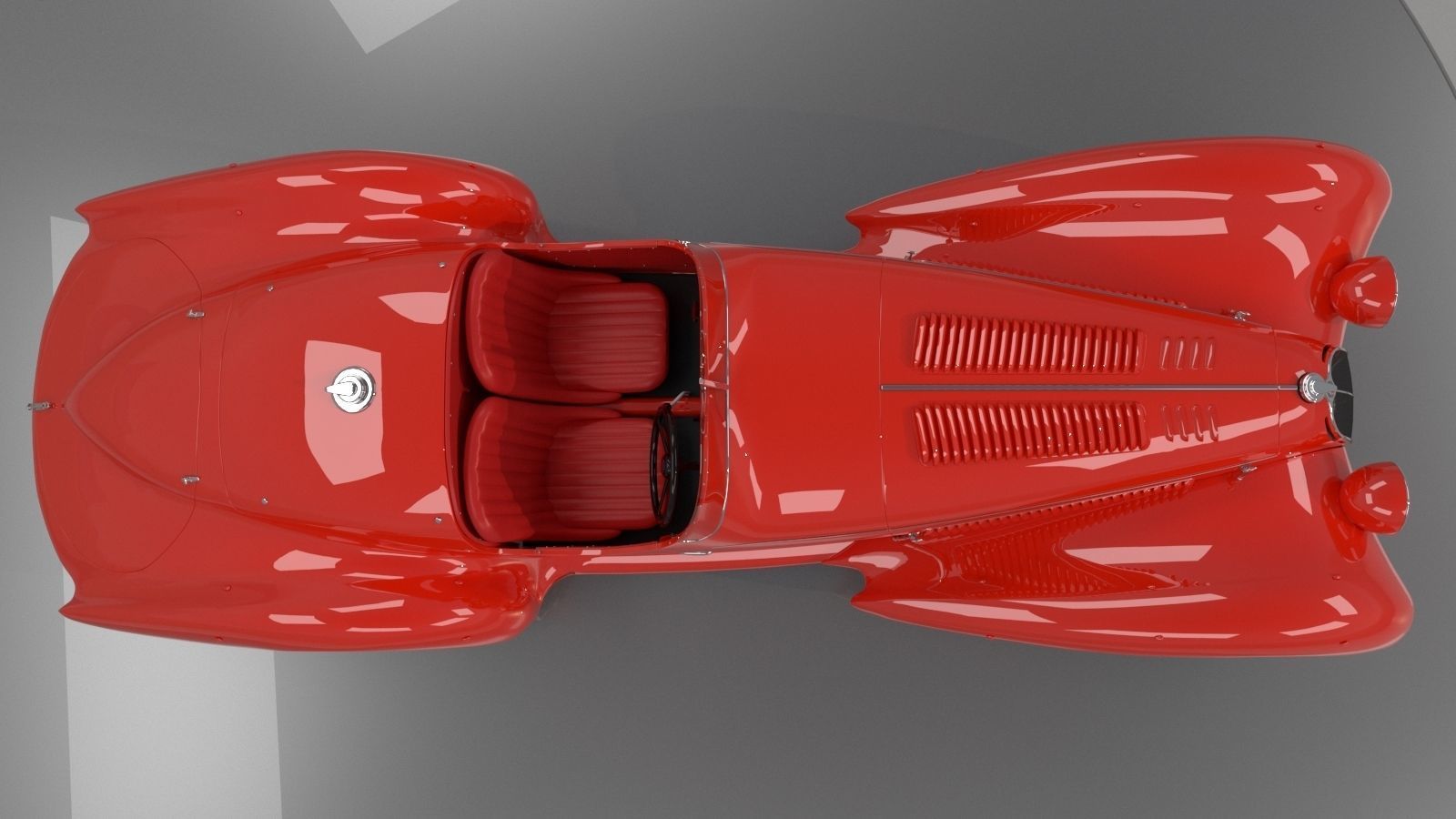 Alfa Romeo 8c 2900 Mille Miglia Roadster High Poly and Low Poly 3D model_3