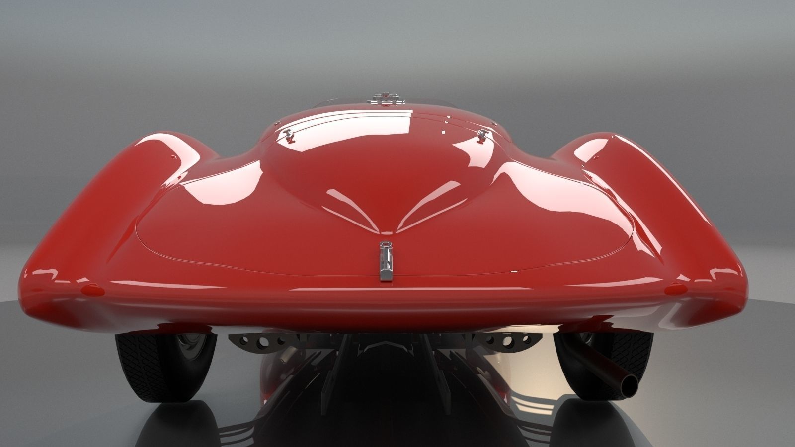 Alfa Romeo 8c 2900 Mille Miglia Roadster High Poly and Low Poly 3D model_7