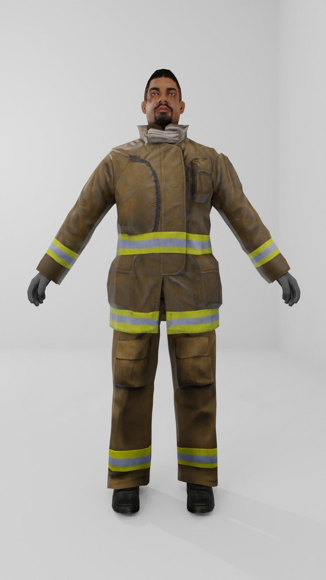 Firefighters Low-poly 3D model Low-poly 3D model_4