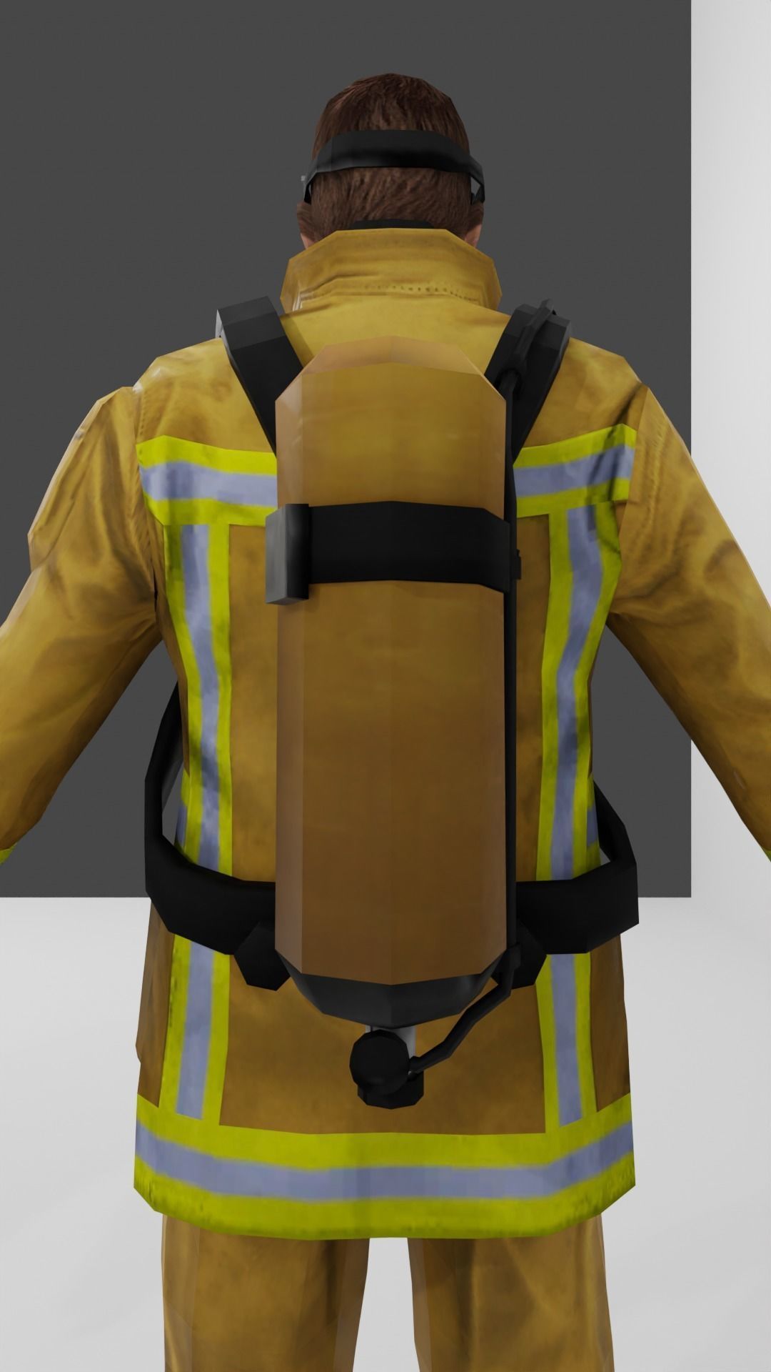 Firefighters Low-poly 3D model Low-poly 3D model_12