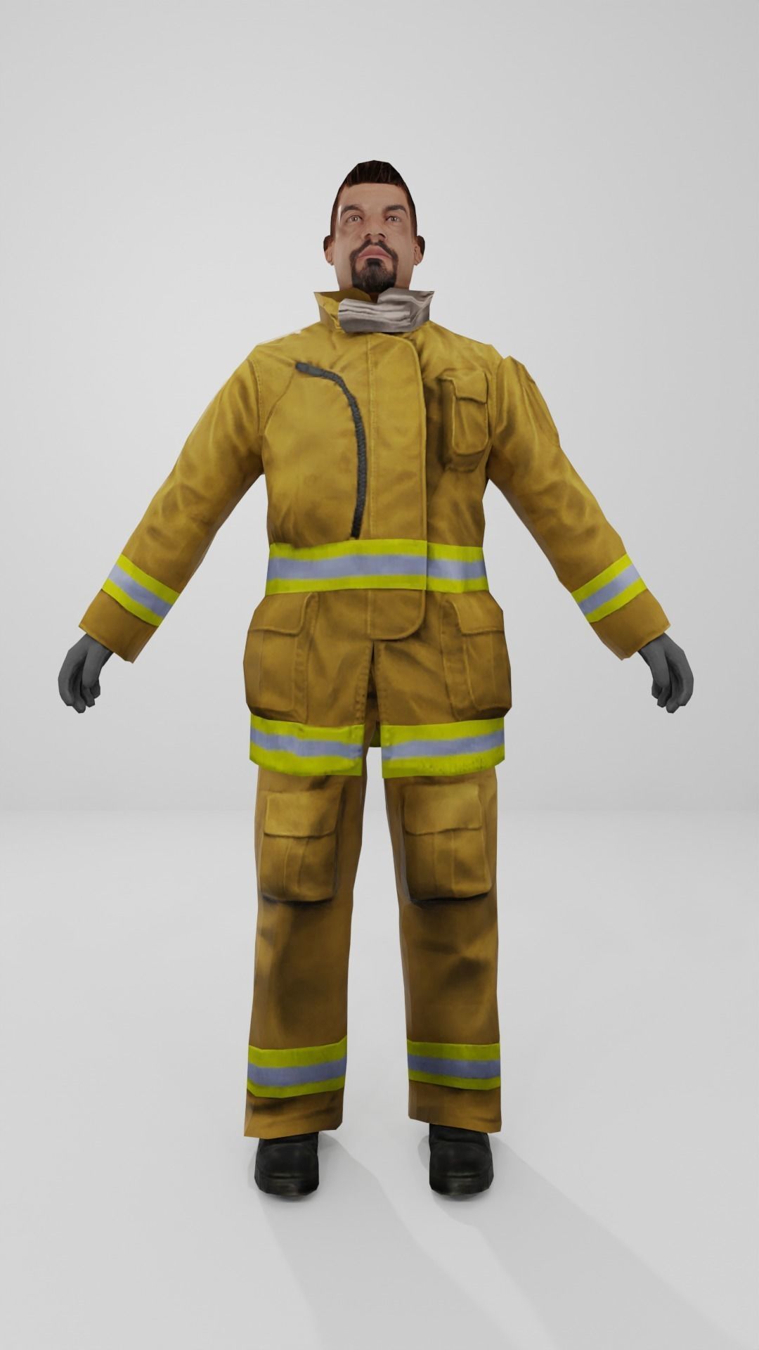 Firefighters Low-poly 3D model Low-poly 3D model_3