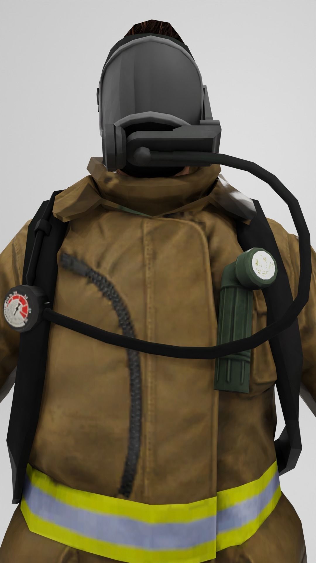 Firefighters Low-poly 3D model Low-poly 3D model_6